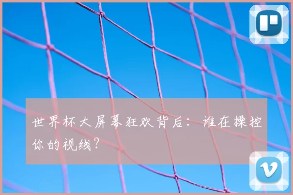 世界杯大屏幕狂欢背后：谁在操控你的视线？