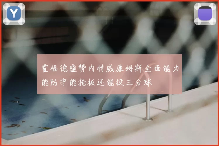 霍福德盛赞内特威廉姆斯全面能力能防守能抢板还能投三分球