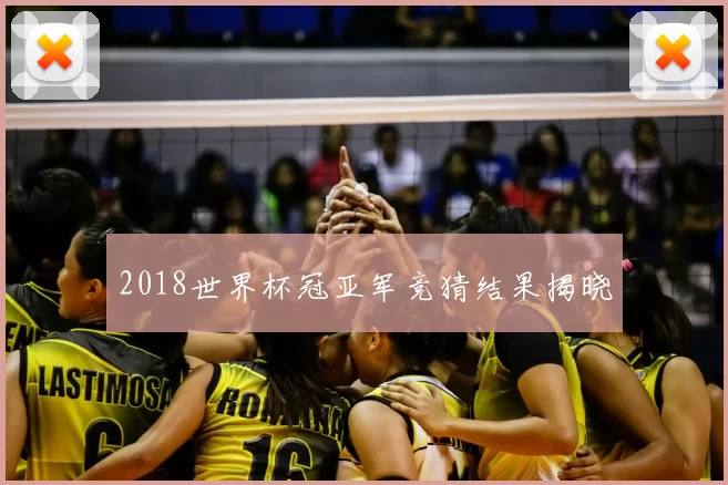 2018世界杯冠亚军竞猜结果揭晓